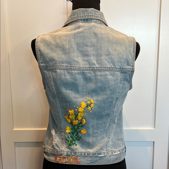 Hollister Hollister Embellished Light Blue Blue Vests Size S - Picture 3 of 9